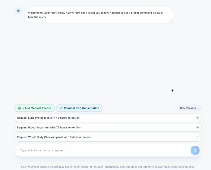 The staff portal where a request is typed in plain language